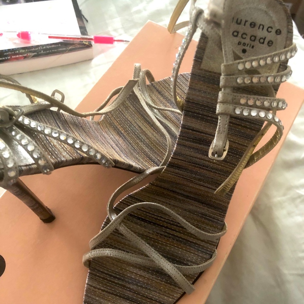 Laurence Dacade Paris Rhinestone Heels - sz 7.5